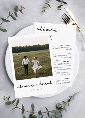 Menu na wesele ZE ZDJĘCIEM Menu na wesele ZE ZDJĘCIEM
