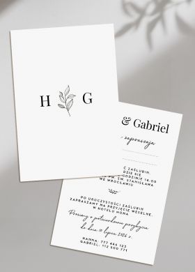 Minimalistyczne zaproszenia �lubne zaproszenia na �lub zawiadomienie o �lubie zaproszenia �lubne