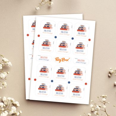 Personalizowane naklejki do ksi��ek BIBLIOTEKA