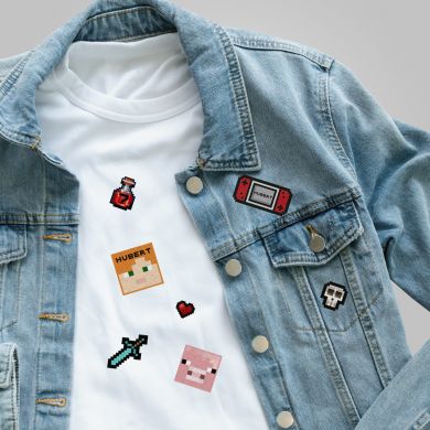 Personalizowane NAPRASOWANKI w stylu MINECRAFT na ubrania