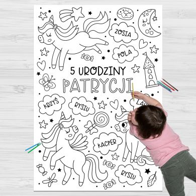 Personalizowana KOLOROWANKA JEDNORO�CE