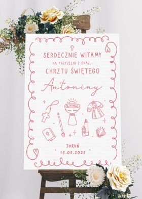Personalizowana tablica powitalna NA CHRZEST dziewczynki dekoracja na chrzest tablica powitalna Personalizowana tablica powitalna NA CHRZEST dziewczynki dekoracja na chrzest tablica powitalna