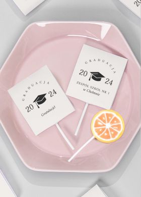 Personalizowane lizaki GRADUACJA drobne upominki dla uczniów (8szt.) Personalizowane lizaki GRADUACJA drobne upominki dla uczniów (8szt.)