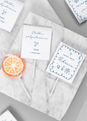 Personalizowane lizaki na chrzest chłopca PODZIĘKOWANIA lizaki podziękowania dla gości Personalizowane lizaki na chrzest chłopca PODZIĘKOWANIA lizaki podziękowania dla gości