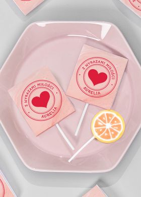 Personalizowane lizaki na walentynki z IMIENIEM 8 szt. Personalizowane lizaki na walentynki z IMIENIEM 8 szt.