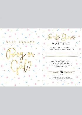 Personalizowane zaproszenia na Baby Shower