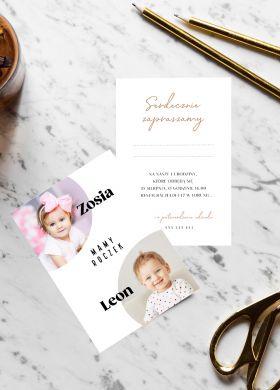 Personalizowane zaproszenia NA ROCZEK BLI�NI�T zaproszenia na 1 urodziny zaproszenia na roczek ze zdj�ciem