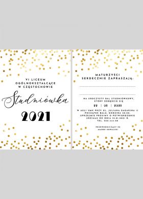 Personalizowane zaproszenia na studni�wk� KONFETTI