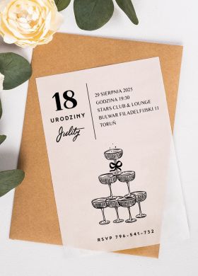 Personalizowane ZAPROSZENIA URODZINOWE z kalk� zaproszenia na 18 zaproszenia na 18 urodziny