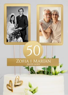 Personalizowany topper 50 ROCZNICA ŚLUBU topper 50 rocznica ślubu personalizowany topper na tort Personalizowany topper 50 ROCZNICA ŚLUBU topper 50 rocznica ślubu personalizowany topper na tort