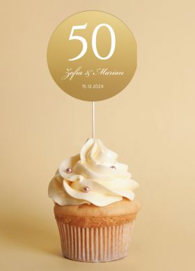 Pikery do muffinek 50 ROCZNICA ŚLUBU topper 50 rocznica ślubu topper personalizowany Pikery do muffinek 50 ROCZNICA ŚLUBU topper 50 rocznica ślubu topper personalizowany