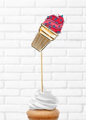 Pikery do muffinek ICE BABY (8szt.)