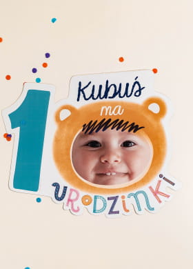 Podkadki dekoracja stou na roczek MI (6szt.)