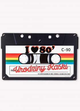 Podkadki papierowe na st KASETY lata 80 dekoracje (6szt.)