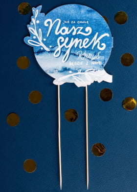 Topper personalizowany BABY SHOWER BOY Topper personalizowany BABY SHOWER BOY