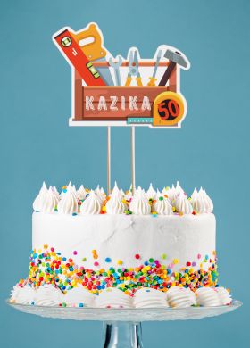 Topper personalizowany na TORT DLA MAJSTERKOWICZA