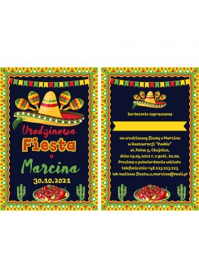 Zaproszenia NA IMPREZ W STYLU MEKSYKASKIM