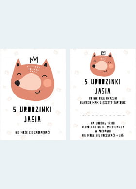 Zaproszenia na urodziny dziecka personalizowane MI