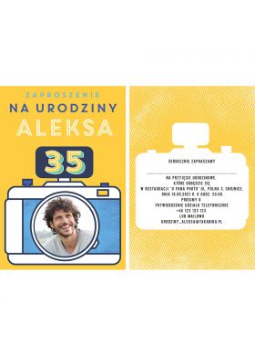 Personalizowane zaproszenia na URODZINY FOTOGRAFA Personalizowane zaproszenia na URODZINY FOTOGRAFA