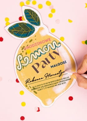 Zaproszenia personalizowane LEMON PARTY (6szt.)
