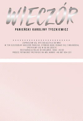 Zaproszenia na wieczr panieski HEN PARTY