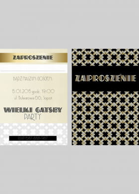 Zaproszenia personalizowane WIELKI GATSBY