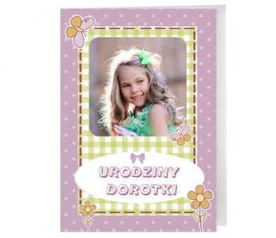 Zaproszenia urodzinowe ze zdjęciem MOTYLE Zaproszenia urodzinowe ze zdjęciem MOTYLE