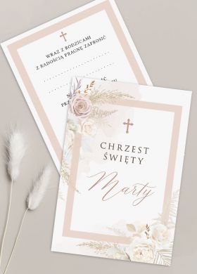 Zaproszenia BOHO na chrzest zaproszenie na chrzest zaproszenia na chrzest personalizowane