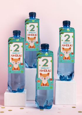 Zawieszki do butelek dla dzieci LEŚNE URODZINY (4szt.) Zawieszki do butelek dla dzieci LEŚNE URODZINY (4szt.)