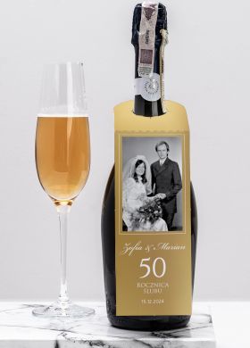 Personalizowane zawieszki na butelk 50 ROCZNICA LUBU dekoracje na 50 rocznic lubu zawieszka na alkohol