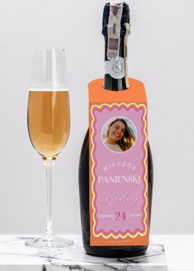 Zawieszki na butelki WIECZÓR PANIEŃSKI dekoracja ze zdjęciem Zawieszki na butelki WIECZÓR PANIEŃSKI dekoracja ze zdjęciem