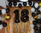 Zdjcie osoby, ktra kupia Balon foliowy CYFRA 1 czarny 100cm