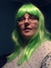 Zdjęcie osoby, która kupiła Zielona peruka z grzywką NEON