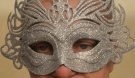 Zdjęcie osoby, która kupiła Maska karnawałowa srebrna brokatowa