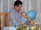 Zdjcie osoby, ktra kupia Balony na roczek dla chopca NIEBIESKIE (5szt.)