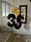 Zdjcie osoby, ktra kupia Balon foliowy CYFRA 3 czarny 100cm