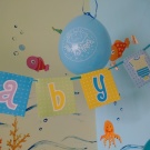 Zdjcie osoby, ktra kupia Balony na baby shower BOCIAN niebieskie (8szt.)