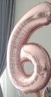 Zdj�cie osoby, kt�ra kupi�a Balon foliowy CYFRA 6 r�owe z�oto 85cm
