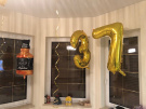 Zdjcie osoby, ktra kupia Balon foliowy CYFRA 3 zoty 86cm