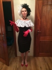 Zdjcie osoby, ktra kupia Peruka CRUELLA czarno-biaa 