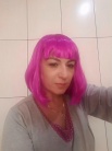 Zdj�cie osoby, kt�ra kupi�a Peruka fioletowa GLAM z grzywk�
