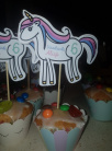 Zdjęcie osoby, która kupiła Pikery na babeczki personalizowane JEDNOROŻEC urodziny unicorn (6szt.)