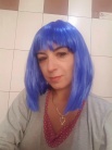Zdj�cie osoby, kt�ra kupi�a Niebieska peruka GLAM z grzywk�